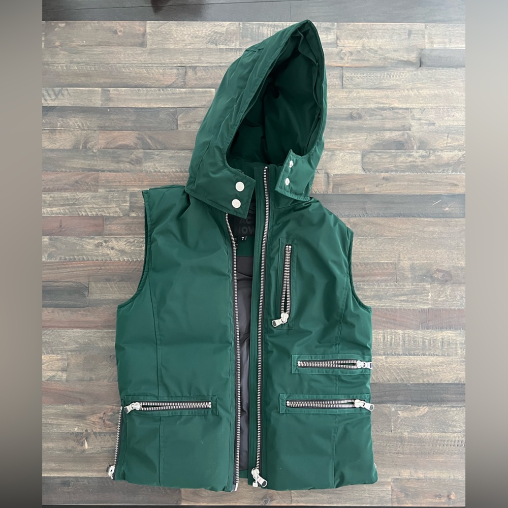 SOS BLACK SNOW dark green down vest